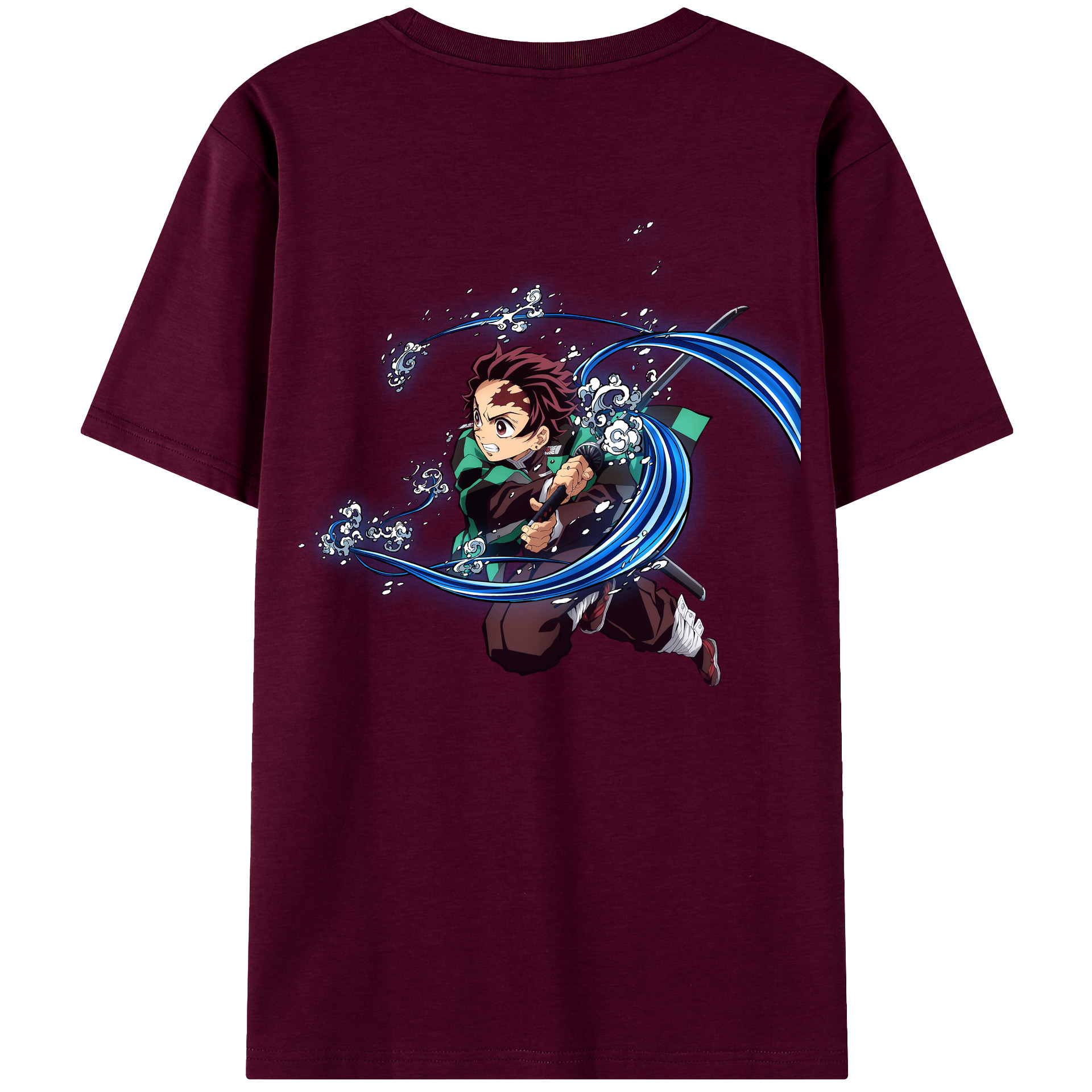 （画像用） 鬼滅の刃 竈門 炭治郎／かまど たんじろう Kamado Tanjirou レディース半袖Tシャツ(バックプリント)